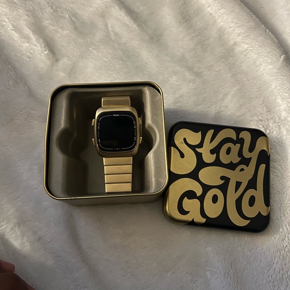 🤩RARE FIND🤩 Fossil Rutherford Men's Gold Stainless Steel Genuine Digital Watch - Picture 2 of 12